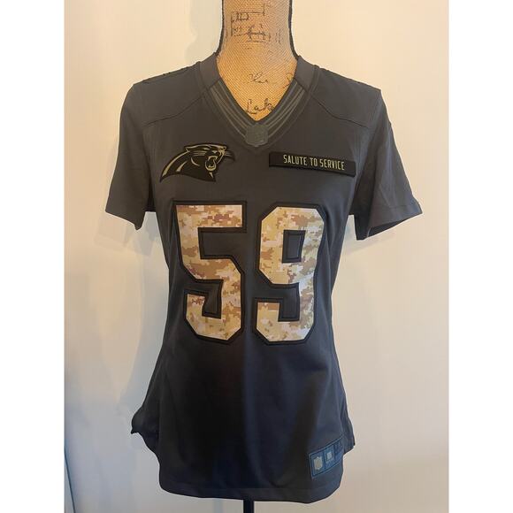 Nike Salute to Service Carolina Panthers Women’s Kuechly Jersey Size M - Picture 1 of 6